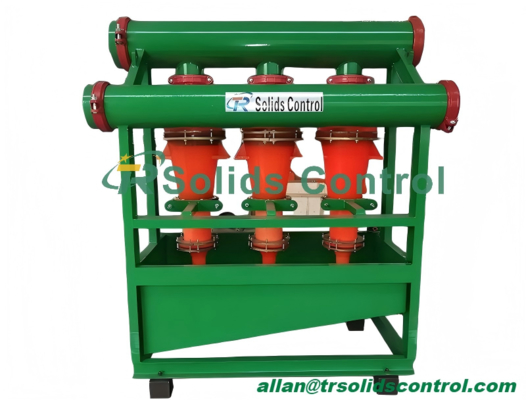 Bon prix TRCS250-3S Desander haute performance pour le contrôle des solides de boue de forage En ligne